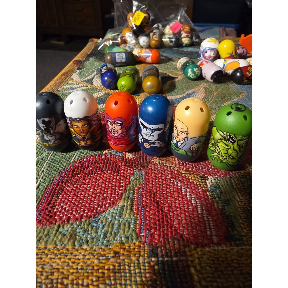 2010 Marvel Mighty Beans Lot Fing Fang Foom Dr X Magneto Guardian Storm Black...